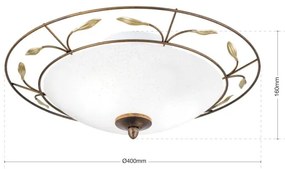 Plafonieră Orion DL 7-338/2 LUCA 2xE14/40W/230V d. 40 cm bronz/patină