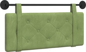 vidaXL Cap de pat suspendat Verde deschis 110 x 55 x 5 cm Catifea