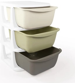 Dolu Raft de plastic pentru copii cu 3 sertare ,36,5 x 58,5 x 38 cm