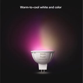 Set de 4 becuri LED RGBW dimerizabile Philips Hue WACA GU5,3/MR16/6,3W/12V