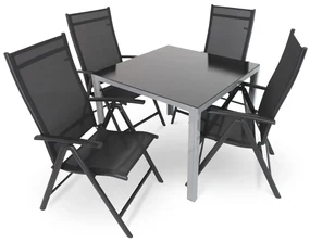 Set de gradina Alvero 2, patrat - 4 locuri, negru