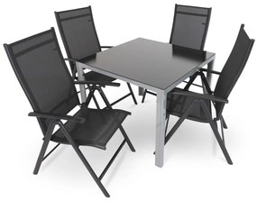 Set de gradina Alvero 2, patrat - 4 locuri, negru