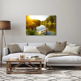 Tablou - Lac la munte (90x60 cm)