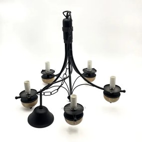 Lustră pe lanț Brilagi COTTAGE 5xE14/40W/230V fag/alb