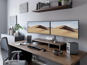 Priză pentru birou Bar GTV, 2 prize Schuko, USB A + C, HDMI, RJ45, alb, 166.5 x 96 mm Alb, Aluminiu/Plastic, L:166.5 mm; l:96 mm; H:170 mm
