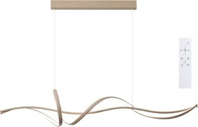 Brilagi - Lustra LED dimabilă pe cablu SIGNATURE LED/55W/230V 120x23 cm bej + telecomandă