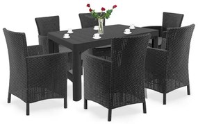 Set de mobilier de grădină Liowa 6+1 în culoarea grafit