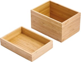 Organizator de baie în culoare naturală pentru cosmetice, din bambus Isalys – MSV