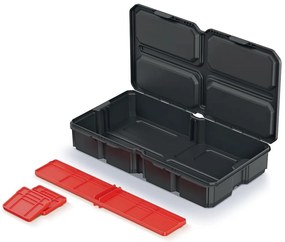 Organizator 28,5 x 15,8 x 5,7 cm, cu compartimentari, rosu