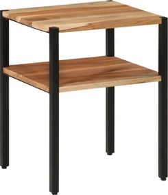 vidaXL Masă laterală, 35x35x45 cm, lemn masiv de acacia și fier