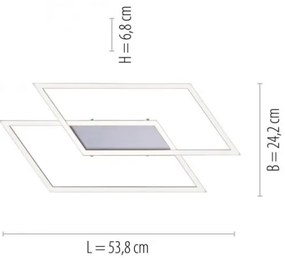 Paul Neuhaus 8192-55 - LED Lustră aplicată dimmabilă INIGO 2xLED/12W/230V