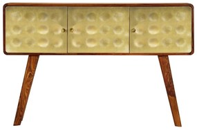 246347 vidaXL Servantă, 120x30x80 cm, lemn masiv de sheesham, imprimeu auriu