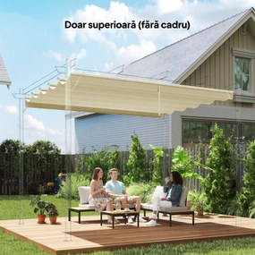 Outsunny Tettuccio di Ricambio per Gazebo 3x3 m con 10 Fori di Drenaggio Grigio | Aosom Romania