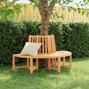 364406 vidaXL Bancă de copac semi rotundă, Ø160 cm, lemn masiv de tec