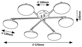 Lustra aplicata cu 6 surse de lumina LED Madi