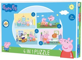 Purcelușa Peppa Puzzle 4-în-1