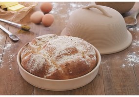 Formă din gresie ceramică pentru copt pâine Kitchen Craft Cloche, 30 x 19 cm