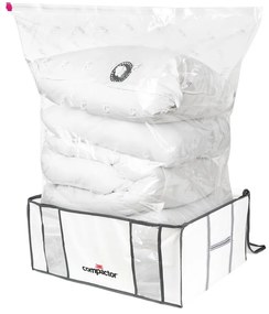 Cutie de depozitare pentru haine din material textil cu vacuum/cu pereți întăriți 65x45x26,5 cm Life – Compactor