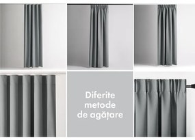 Draperie groasă blackout RESTILO argint 140 x 245 cm set 2 buc