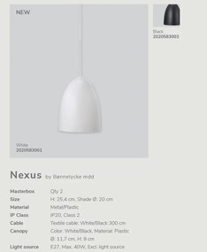 Lustra, Pendul modern design minimalist Nexus 2.0, negru 2020583003 DFTP