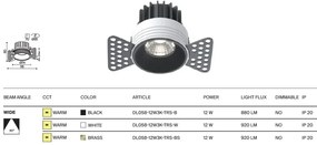Spot LED incastrabil design tehnic Round D-11,5cm negru