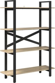 vidaXL Raft pentru cărți Stejar Sonoma 100 x 33,5 x 140 cm