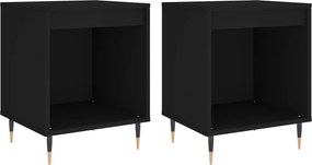 vidaXL Noptiere, 2 buc., negru, 40x35x50 cm, lemn compozit