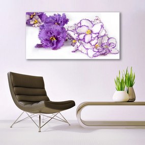 Tablouri acrilice Flori Floral Violet Alb