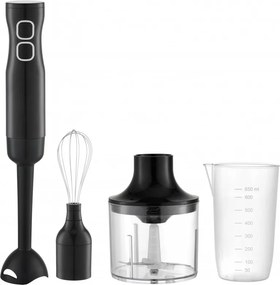 Resigilat: Blender cu tocator si tel Rosberg R51112MC, 400W, 650 ml, 2 viteze, Negru