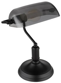 Veioza, lampa de masa design modern Antique negru, fumuriu