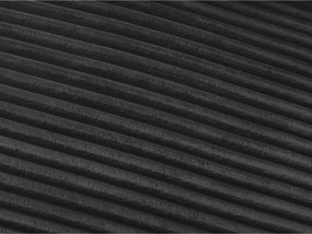 Canapea neagră pentru dormitul zilnic/extensibilă cu tapițerie din catifea reiată 220 cm Hugo – Bobochic Paris