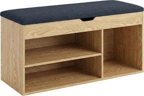 Dulap pentru pantofi cu loc de șezut PORTA, 103 x 30 x 46 cm, maro