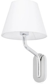 Aplica de perete moderna design elegant ETERNA crom/alb