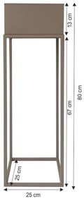 Ghiveci pentru flori din metal multifunctional Culoare Maro, INDIZE TYP 1