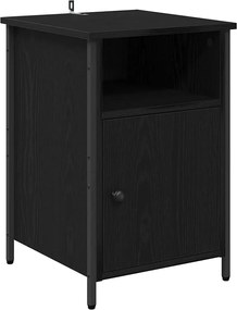 vidaXL Dulap de noapte Stejar Negru 40 x 42 x 60 cm Lemn compozit