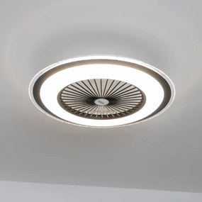 Plafonieră LED dimabilă cu ventilator Brilagi RONDA LED/48W/230V negru + telecomandă