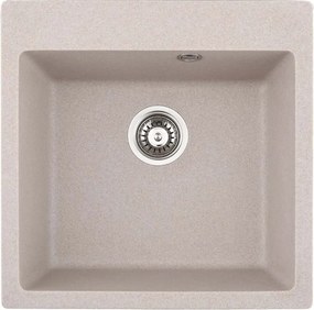 Chiuveta compozit Inter Ceramic finisaj granit gri nisip 50x50 cm