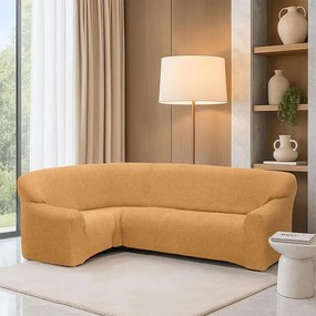 Nueva Textura Huse super elastice RUBINIA aurii colţar (l. 340 - 540 cm)