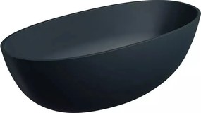 Cada freestanding Omnires Shell M+ negru mat 160x75 cm