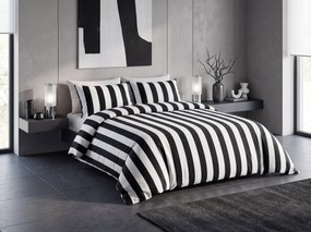 Lenjerie de pat din bumbac MONOLINE negru-alb Dimensiune lenjerie de pat: 70 x 80 cm | 140 x 200 cm