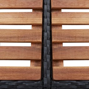 Mobilier imprejmuire spa negru 268x268x55 cm poliratan patrat 1, Negru