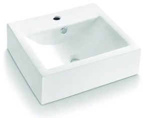 Bathco 0010 - Lavoar pentru blat BOLONIA 51 x 45,5 cm porțelan/alb