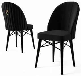 Set de scaune de sufragerie Ritim Black, 6 buc.