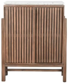 Bufet inalt, natur, din lemn de acacia si blat din terrazo, Brione