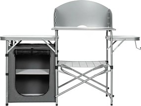 Masă pliabilă pentru camping cu depozitare