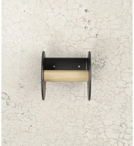 Suport pentru hârtie igienică negru de montat pe perete Nupo – LIND DNA