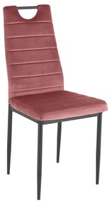 Scaune de dining roz-închis 2 buc. din catifea Mandy – Støraa