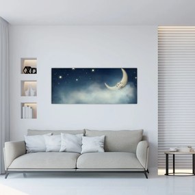 Tablou - Luna cu stele (120x50 cm)