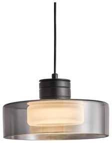 Lustră LED pe cablu LED/8W/230V 3000K negru/fumuriu pr. 20 cm