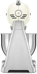 Mixer planetar Smeg SMF04CREU, 800 W, 4,8 l, 10 viteze, funcție de pornire treptată, picioare antiderapante, crem/inox